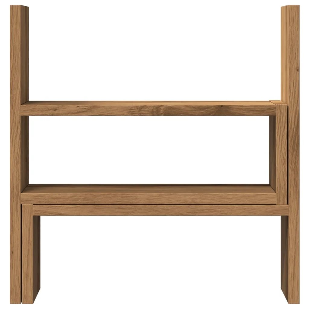 vidaXL Desk Organiser Adjustable White 40x17x41 cm Engineered Wood by vidaXL