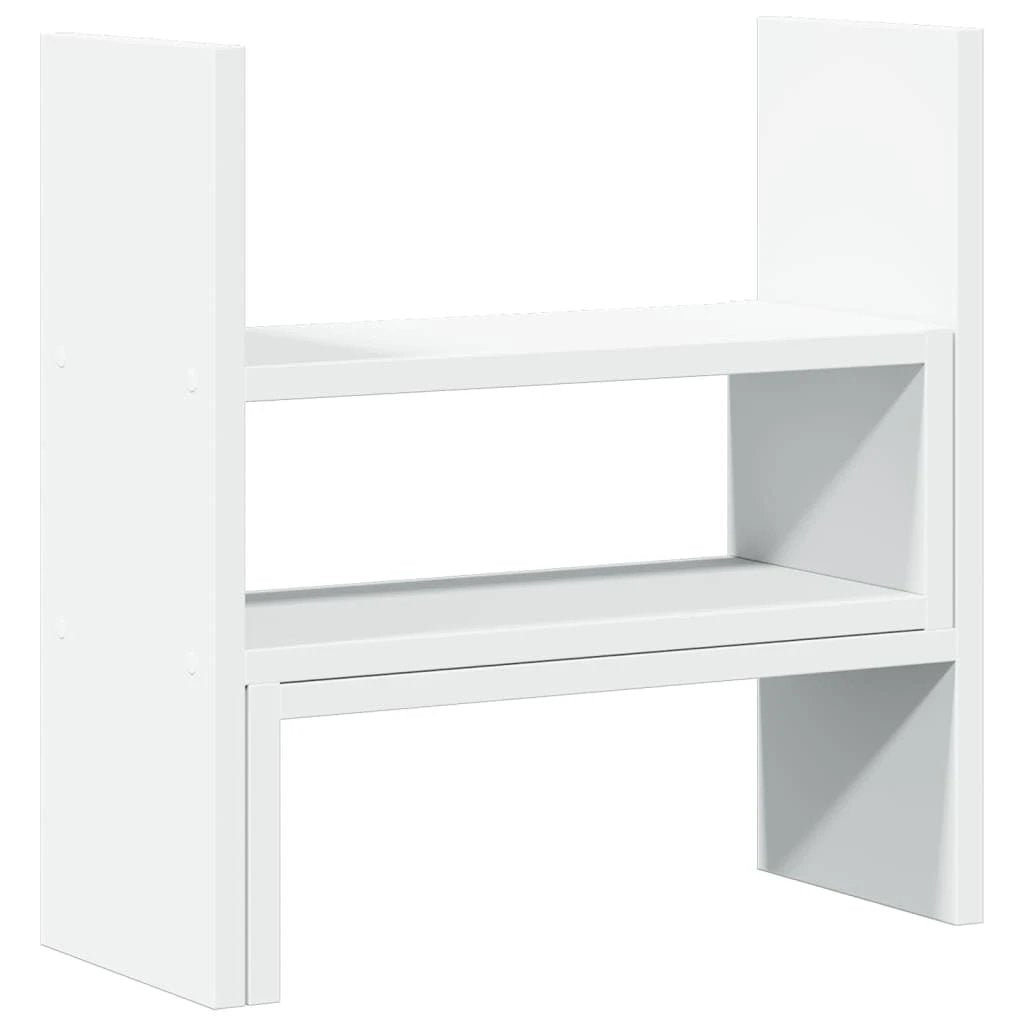vidaXL Desk Organiser Adjustable White 40x17x41 cm Engineered Wood - Office Storage