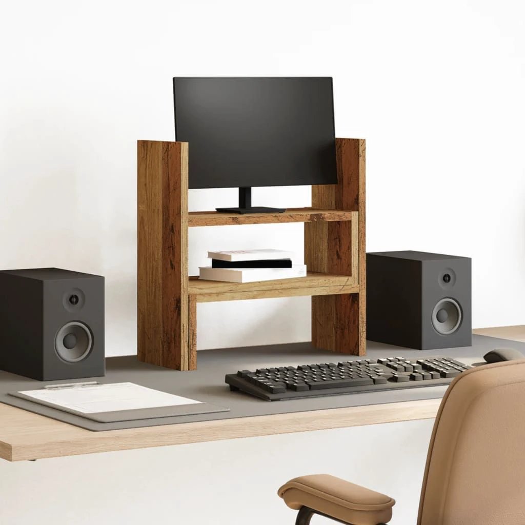 vidaXL Desk Organiser Adjustable White 40x17x41 cm Engineered Wood by vidaXL