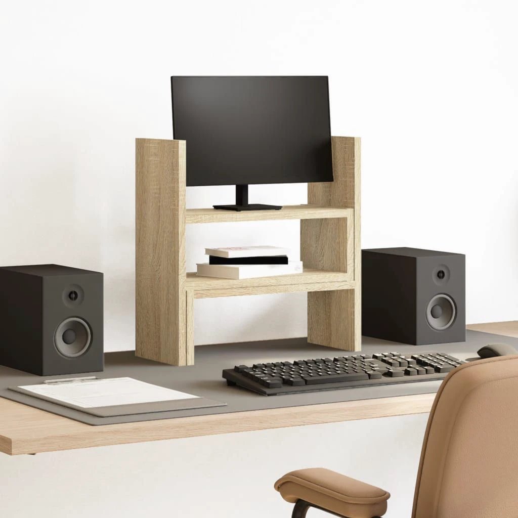 vidaXL Desk Organiser Adjustable White 40x17x41 cm Engineered Wood - Office Storage
