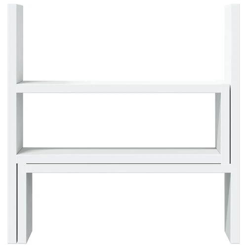 vidaXL Desk Organiser Adjustable White 40x17x41 cm Engineered Wood - Office Storage