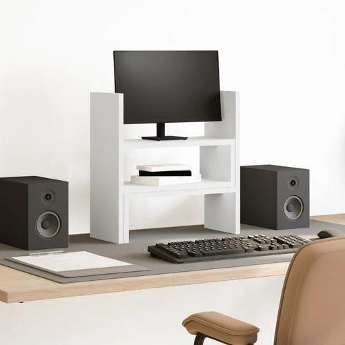 vidaXL Desk Organiser Adjustable White 40x17x41 cm Engineered Wood - Office Storage