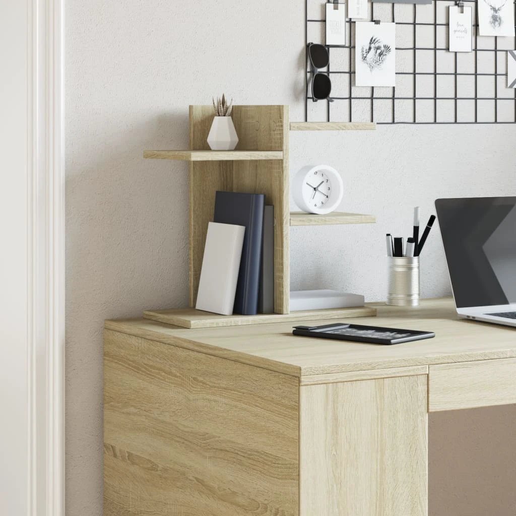 vidaXL Desk Organiser White 42x21.5x42 cm Engineered wood by vidaXL