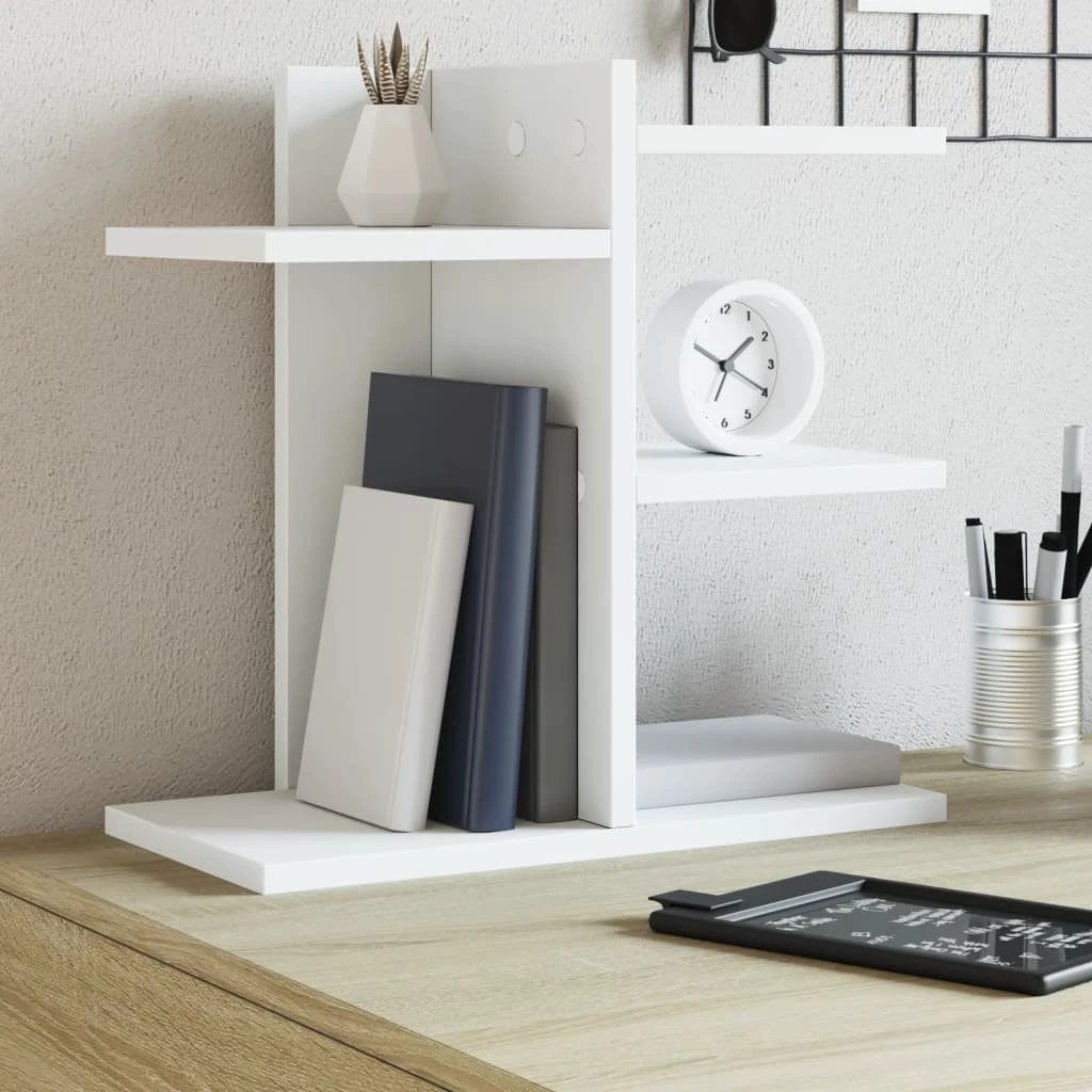 vidaXL Desk Organiser White 42x21.5x42 cm Engineered wood - Office Storage