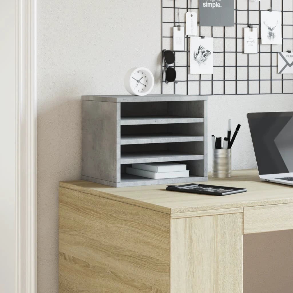 vidaXL Desk Organiser White 36x26x29.5 cm Engineered wood by vidaXL