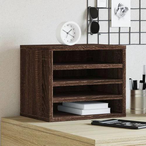 vidaXL Desk Organiser White 36x26x29.5 cm Engineered wood by vidaXL