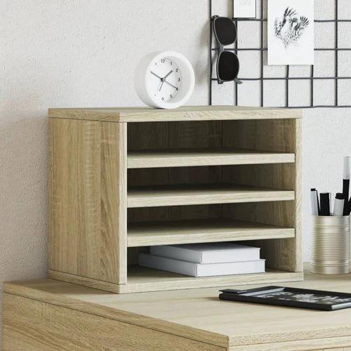 vidaXL Desk Organiser White 36x26x29.5 cm Engineered wood by vidaXL