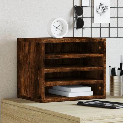 vidaXL Desk Organiser White 36x26x29.5 cm Engineered wood by vidaXL