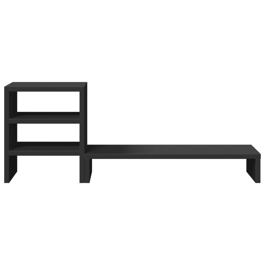 vidaXL Monitor Stand with Desk Organiser White Engineered Wood - Office Storage
