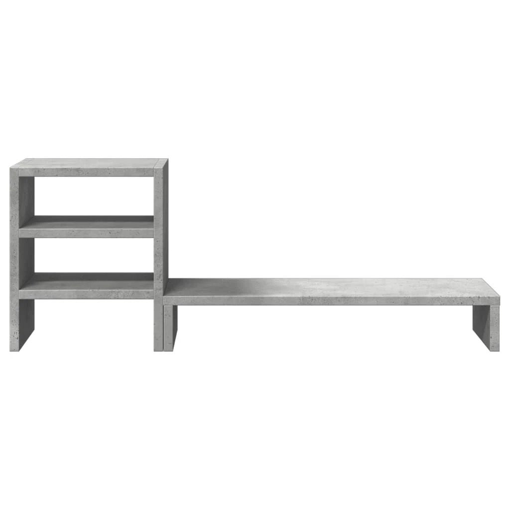 vidaXL Monitor Stand with Desk Organiser White Engineered Wood - Office Storage