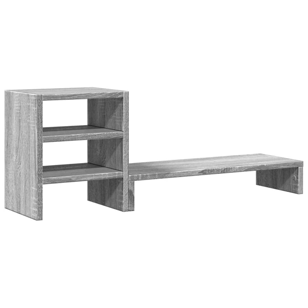 vidaXL Monitor Stand with Desk Organiser White Engineered Wood by vidaXL