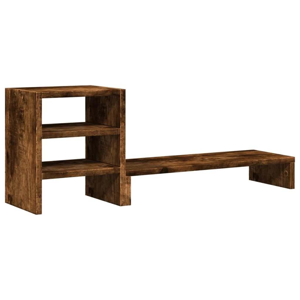 vidaXL Monitor Stand with Desk Organiser White Engineered Wood by vidaXL
