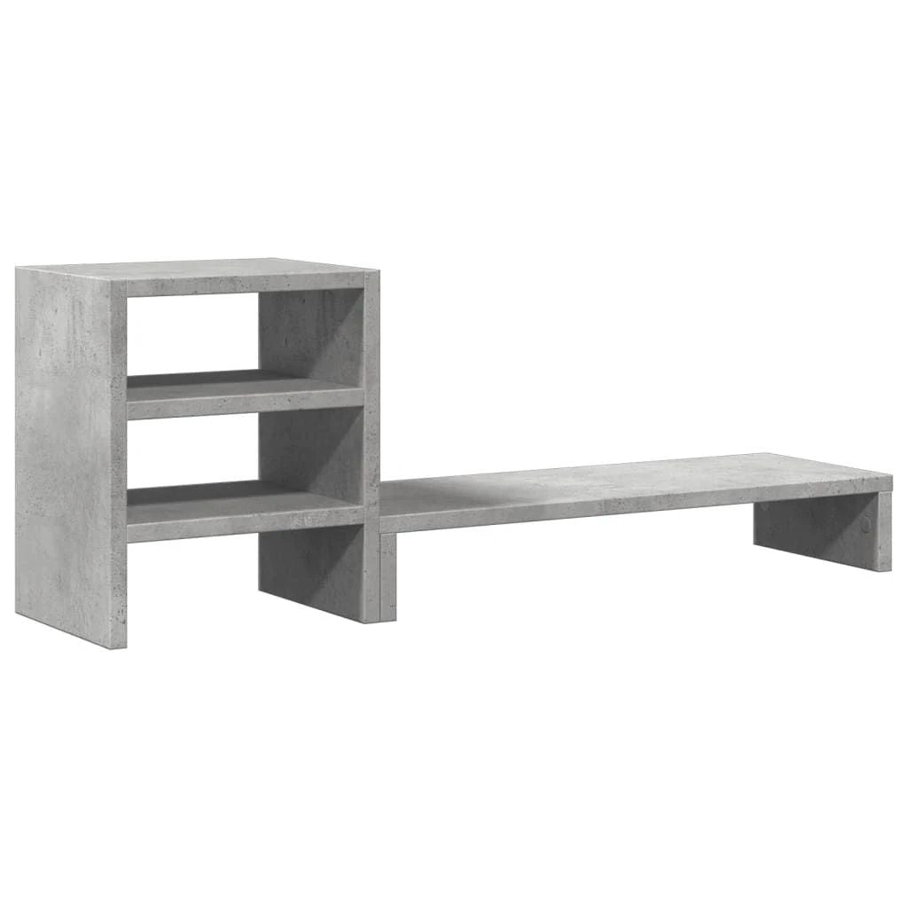 vidaXL Monitor Stand with Desk Organiser White Engineered Wood - Office Storage