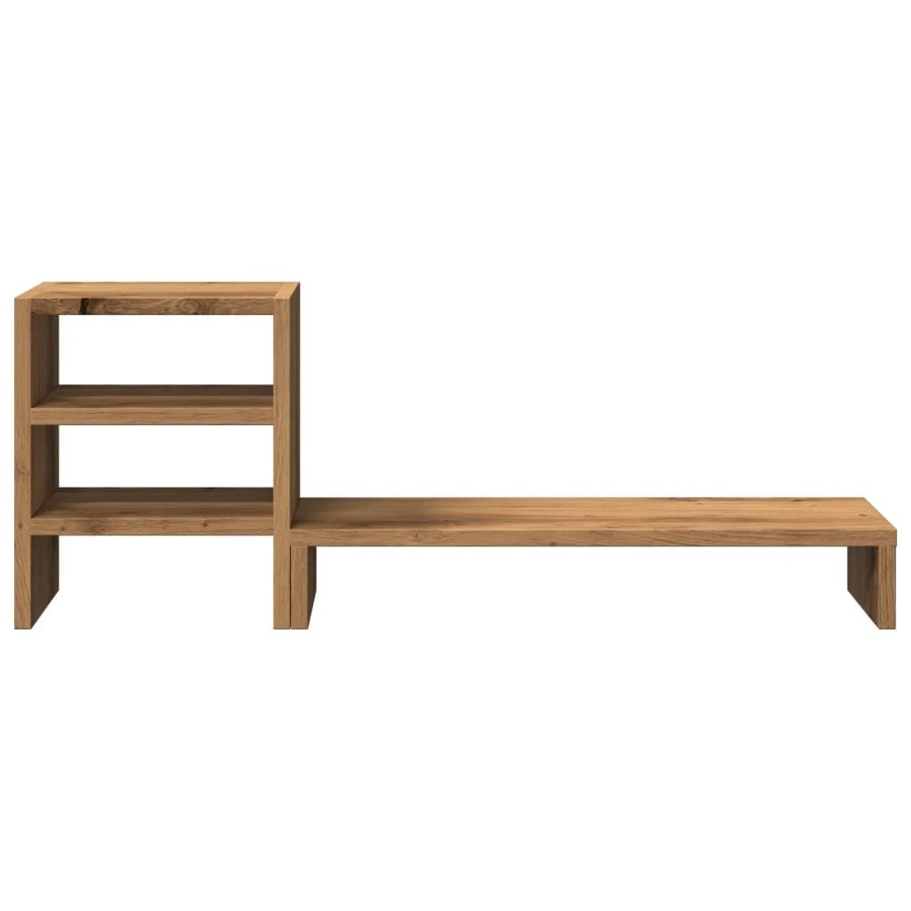 vidaXL Monitor Stand with Desk Organiser White Engineered Wood by vidaXL