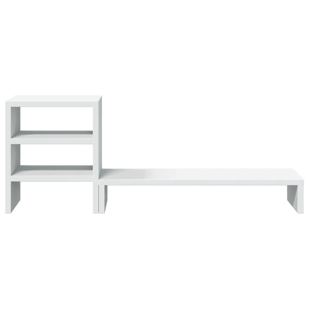 vidaXL Monitor Stand with Desk Organiser White Engineered Wood by vidaXL
