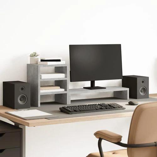 vidaXL Monitor Stand with Desk Organiser White Engineered Wood by vidaXL