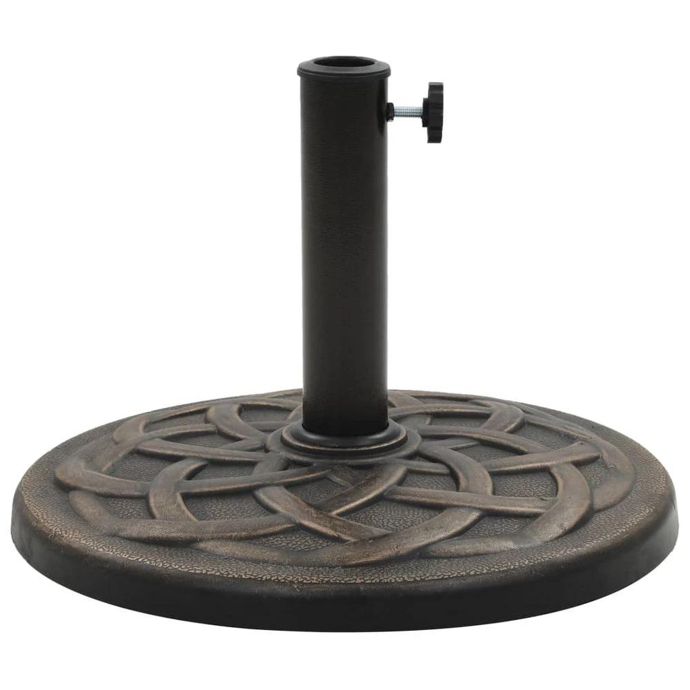 vidaXL Parasol Base vidaXL Round Polyresin 19 kg Bronze - Uncategorized Parasol