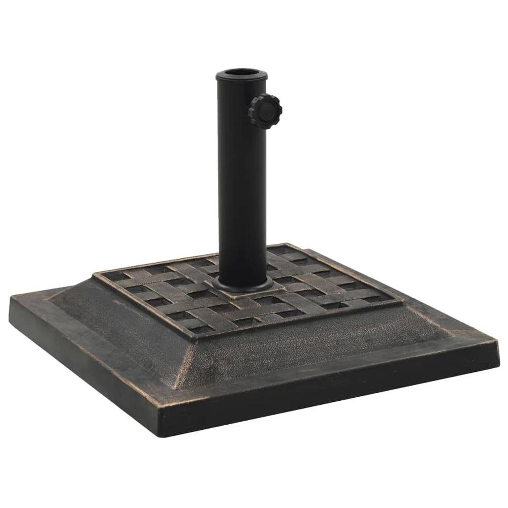 vidaXL Parasol Base vidaXL Square Polyresin 12 kg Bronze - Uncategorized Parasol