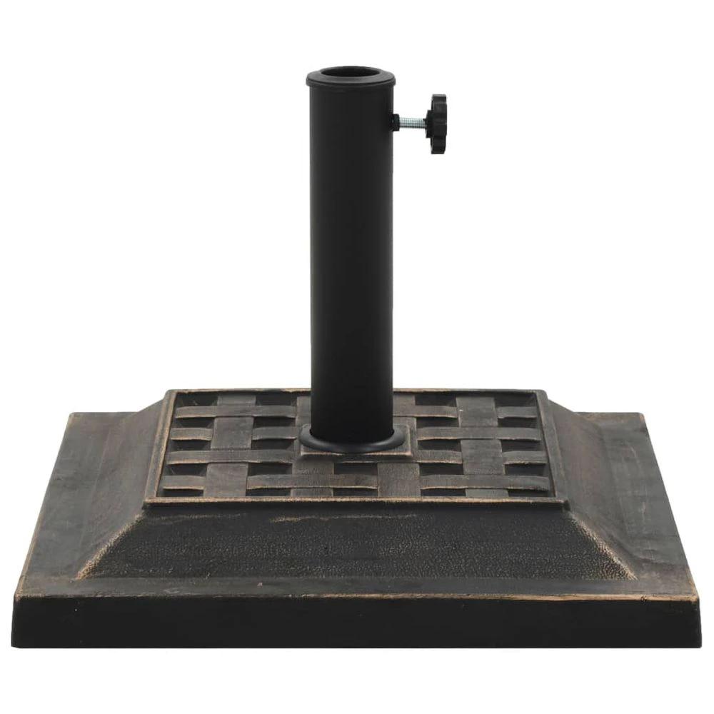 vidaXL Parasol Base vidaXL Square Polyresin 12 kg Bronze - Uncategorized Parasol