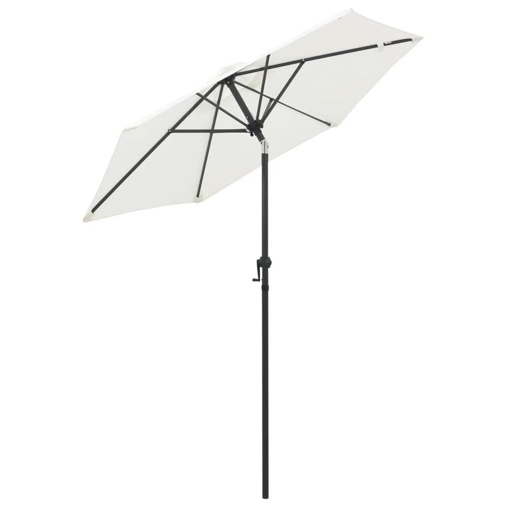 vidaXL Parasol Sand vidaXL White 200x224 cm Aluminium - Uncategorized Parasol