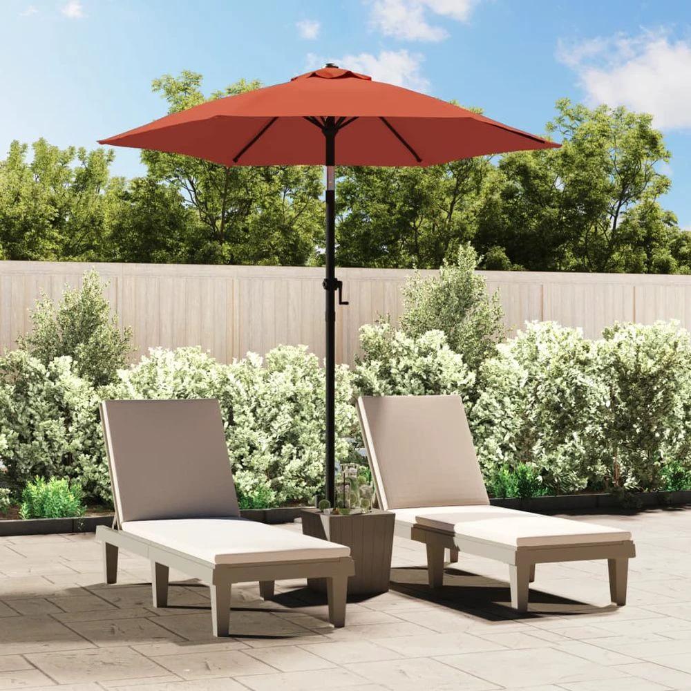 vidaXL Parasol Sand vidaXL White 200x224 cm Aluminium - Uncategorized Parasol