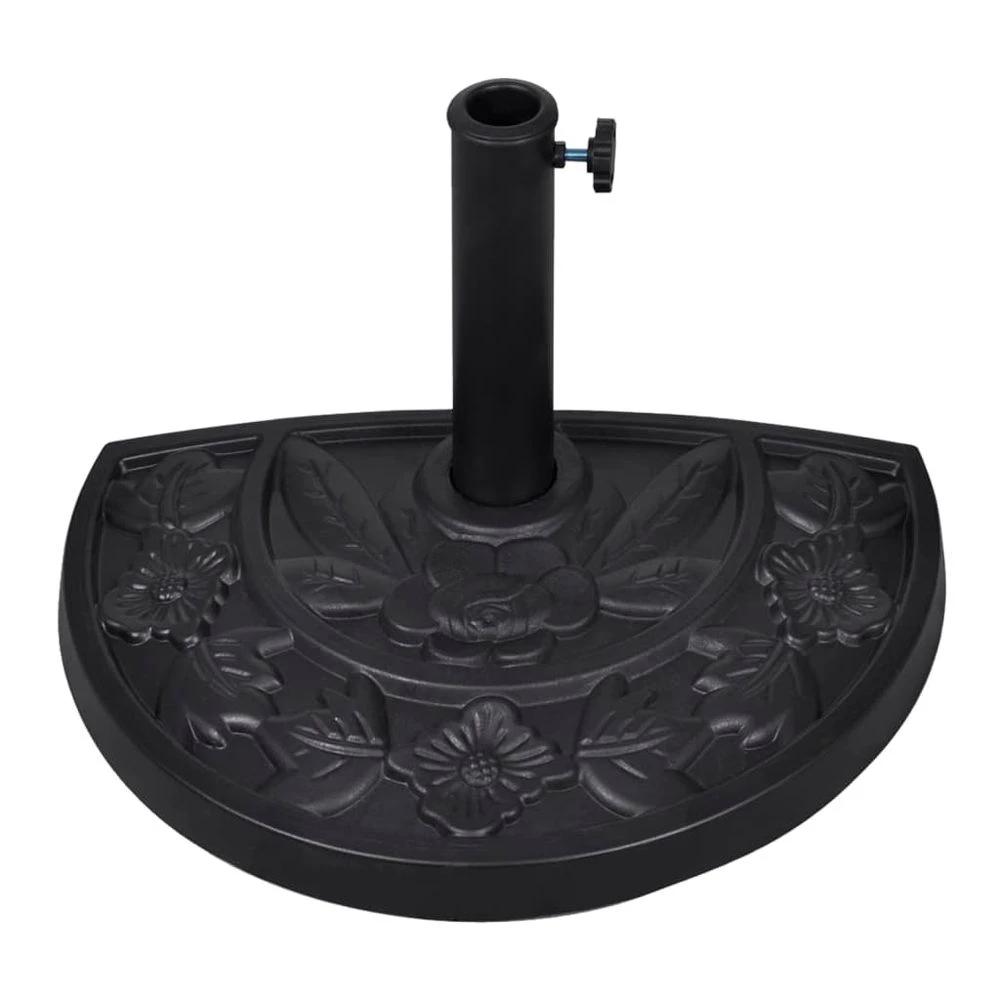 Resin Half Round Parasol Base vidaXL by vidaXL