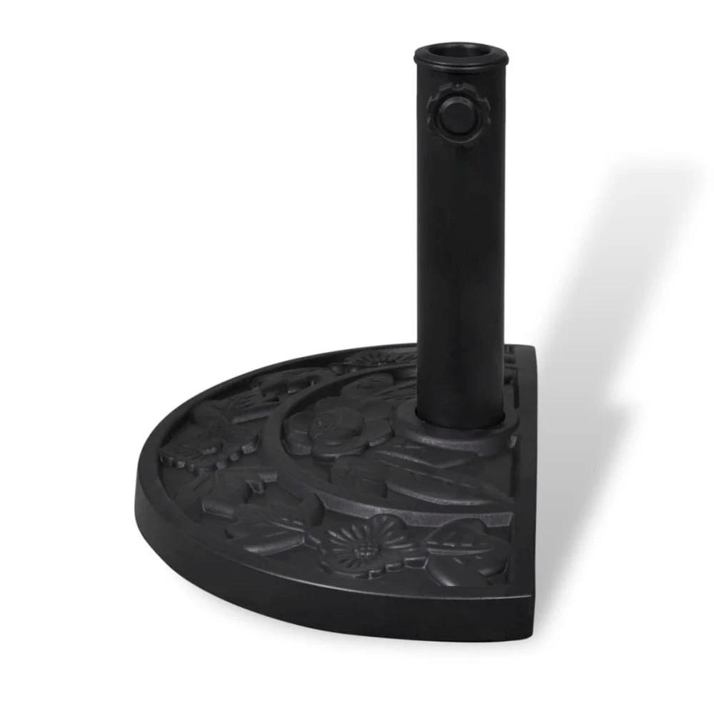Resin Half Round Parasol Base vidaXL by vidaXL