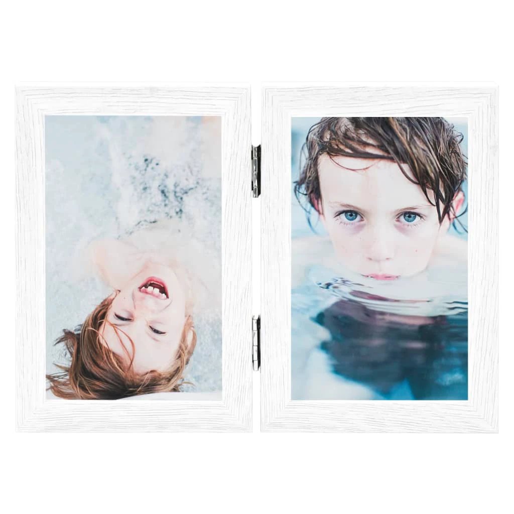 vidaXL vidaXL Bifold Photo Frame Collage White 2x - Photo Frame