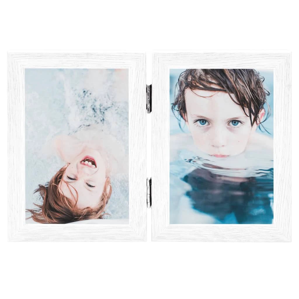 vidaXL vidaXL Bifold Photo Frame Collage White 2x - Photo Frame