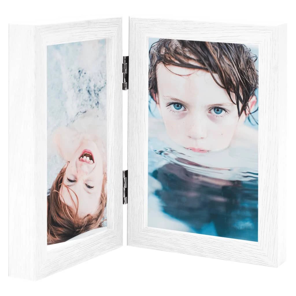 vidaXL vidaXL Bifold Photo Frame Collage White 2x - Photo Frame
