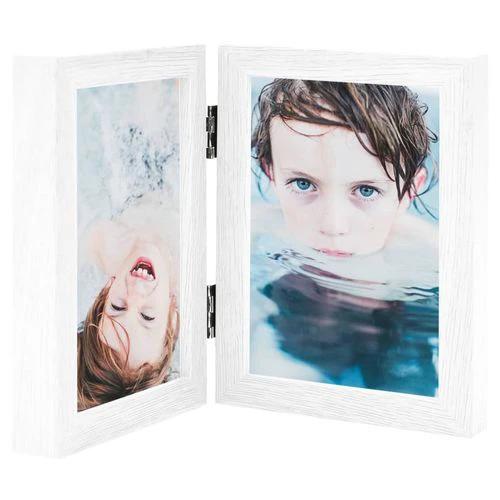 vidaXL Bifold Photo Frame Collage White 2x by vidaXL