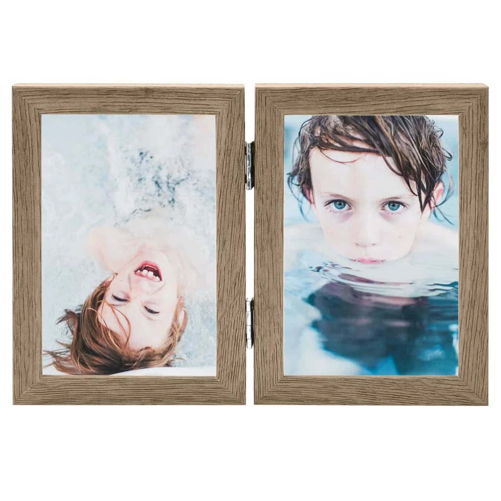 vidaXL vidaXL Bifold Photo Frame Collage White 2x - Photo Frame