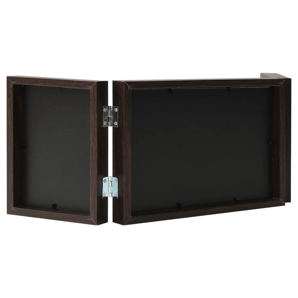 vidaXL Trifold Photo Frame Collage Light Brown 22x15 cm+2x by vidaXL