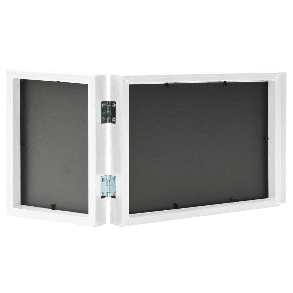 vidaXL Trifold Photo Frame Collage Light Brown 22x15 cm+2x by vidaXL