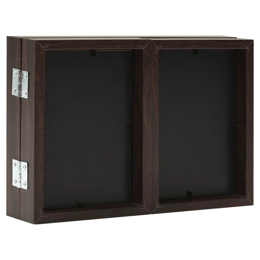 vidaXL Trifold Photo Frame Collage Light Brown 22x15 cm+2x by vidaXL