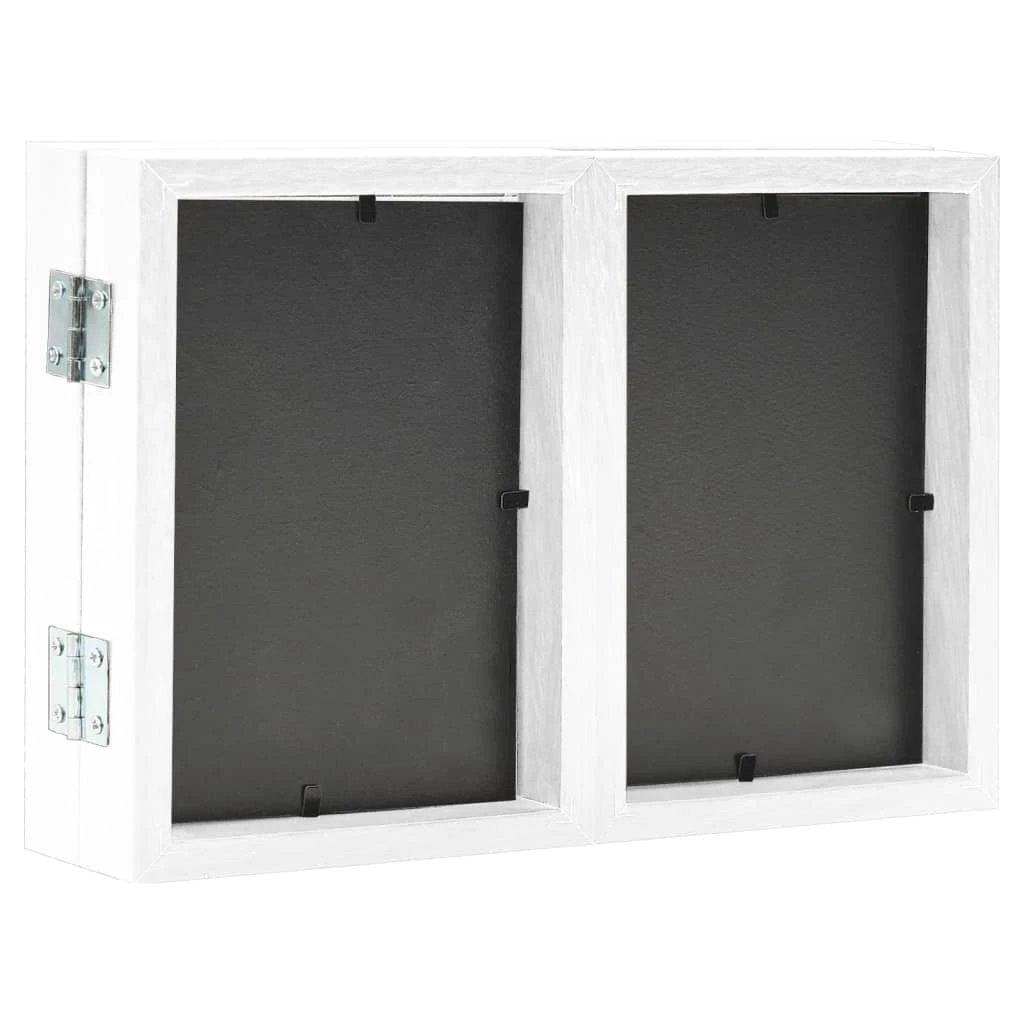 vidaXL Trifold Photo Frame Collage Light Brown 22x15 cm+2x by vidaXL