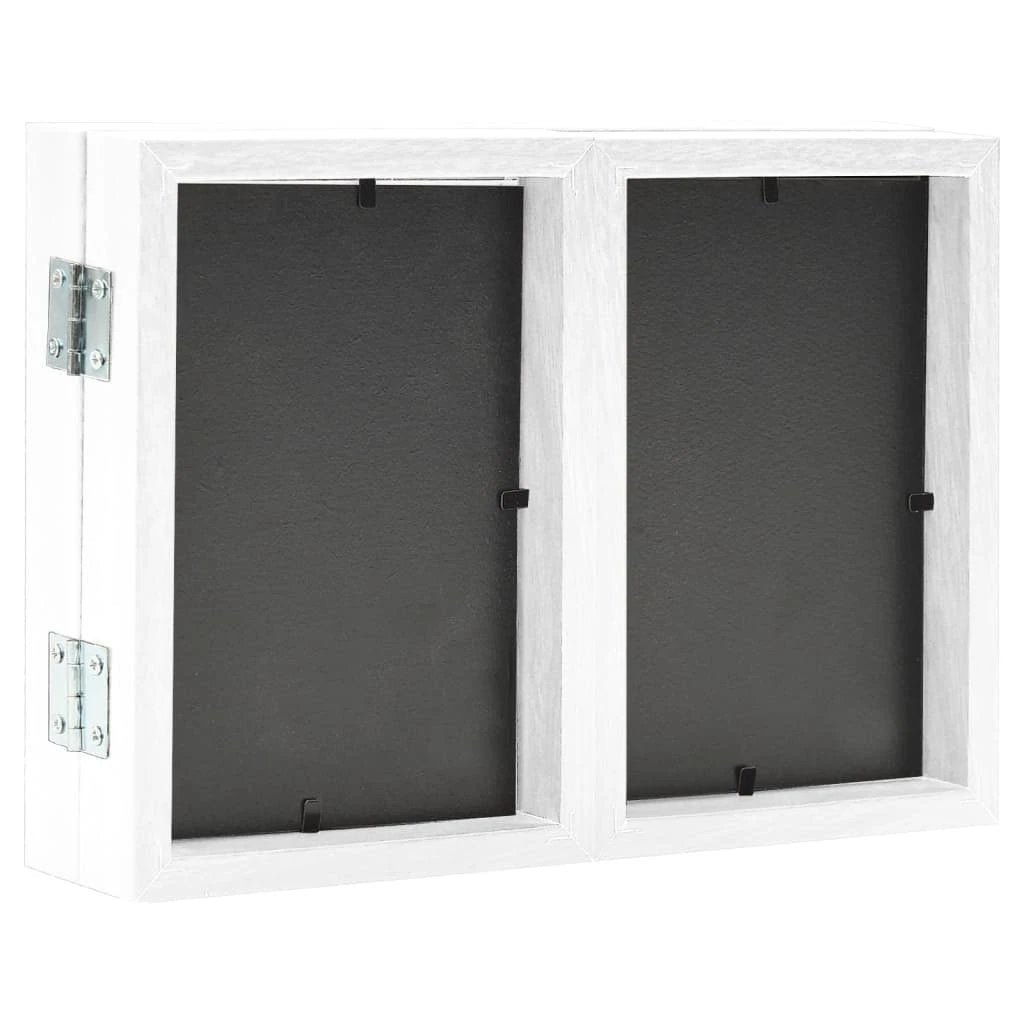 vidaXL Trifold Photo Frame Collage Light Brown 22x15 cm+2x by vidaXL