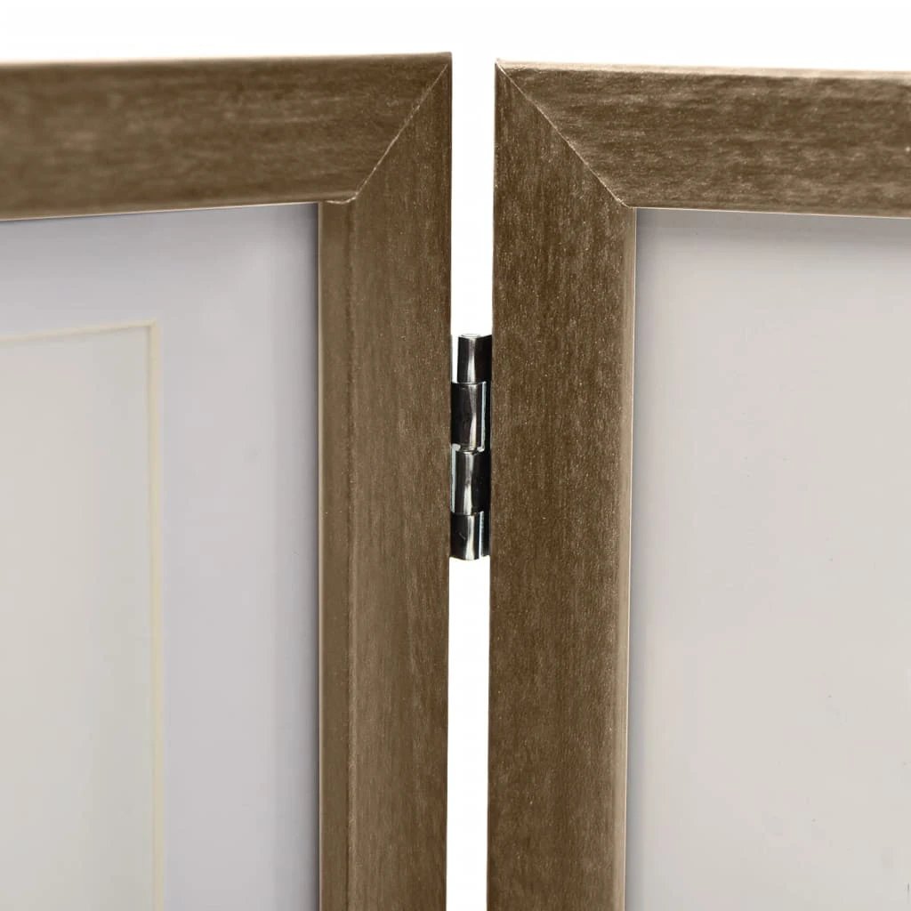 vidaXL vidaXL Trifold Photo Frame Collage Light Brown 22x15 cm+2x - Photo Frame