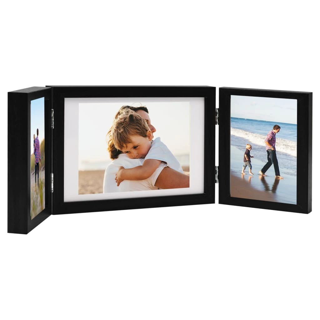 vidaXL vidaXL Trifold Photo Frame Collage Light Brown 22x15 cm+2x - Photo Frame