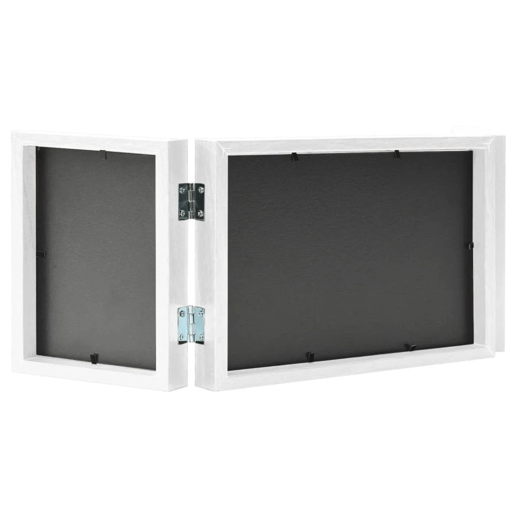 vidaXL Trifold Photo Frame Collage Light Brown 22x15 cm+2x by vidaXL