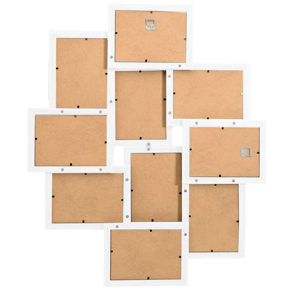 vidaXL Collage Photo Frame for 10x(10x15 cm) Picture Light Brown MDF by vidaXL