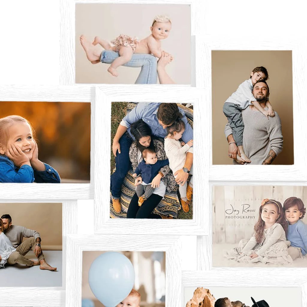 vidaXL Collage Photo Frame for 10x(10x15 cm) Picture Light Brown MDF by vidaXL