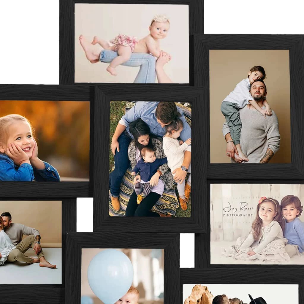 vidaXL vidaXL Collage Photo Frame for 10x(10x15 cm) Picture Light Brown MDF - Photo Frame
