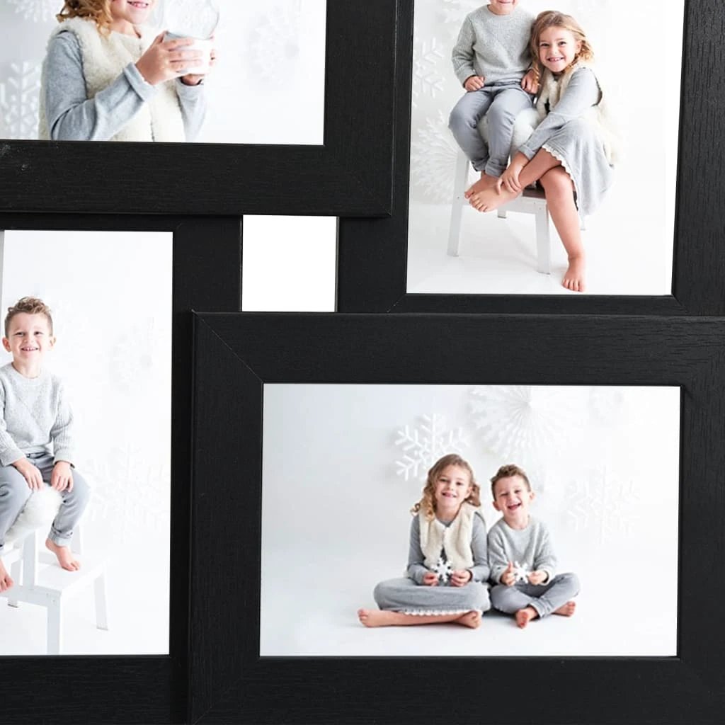 vidaXL vidaXL Collage Photo Frame for 4x(10x15 cm) Picture Light Brown MDF - Photo Frame