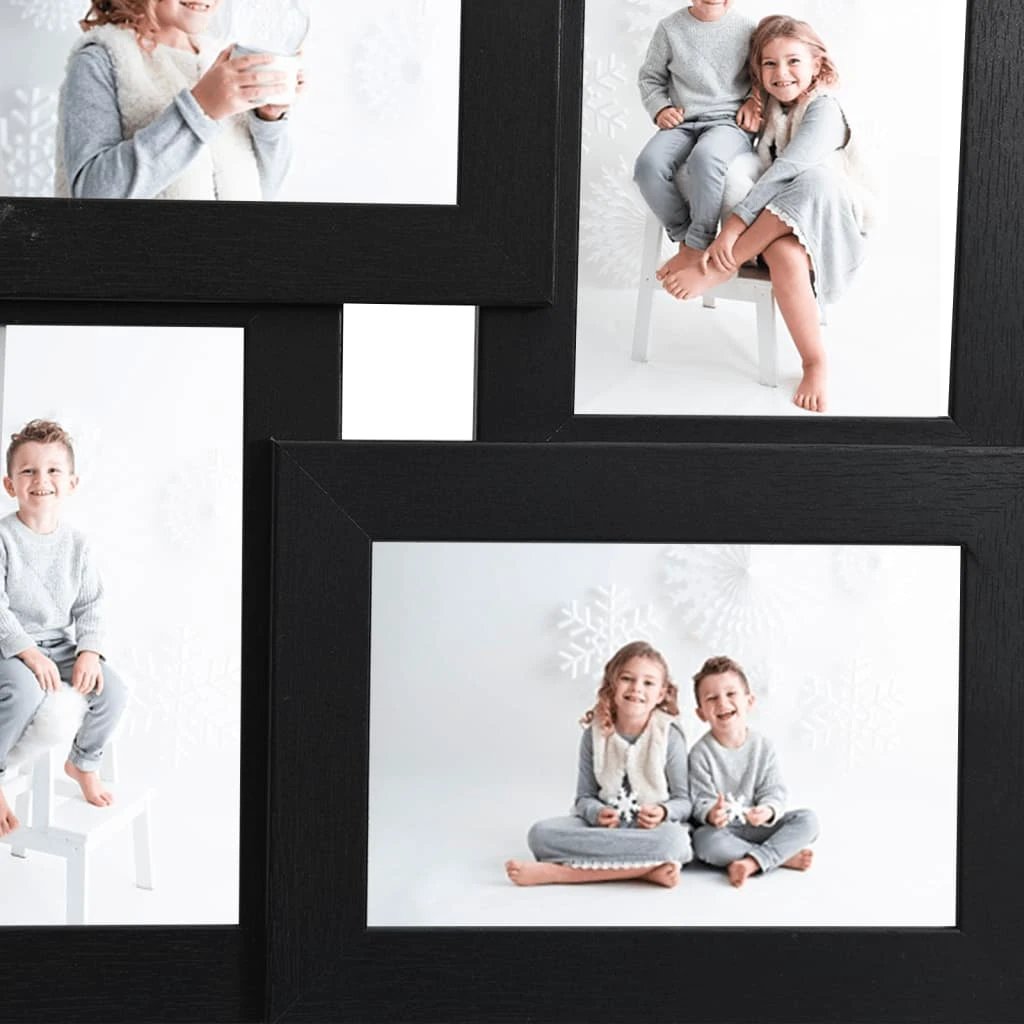 vidaXL vidaXL Collage Photo Frame for 4x(10x15 cm) Picture Light Brown MDF - Photo Frame