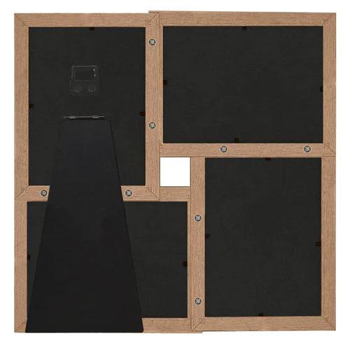 vidaXL Collage Photo Frame for 4x(10x15 cm) Picture Light Brown MDF by vidaXL