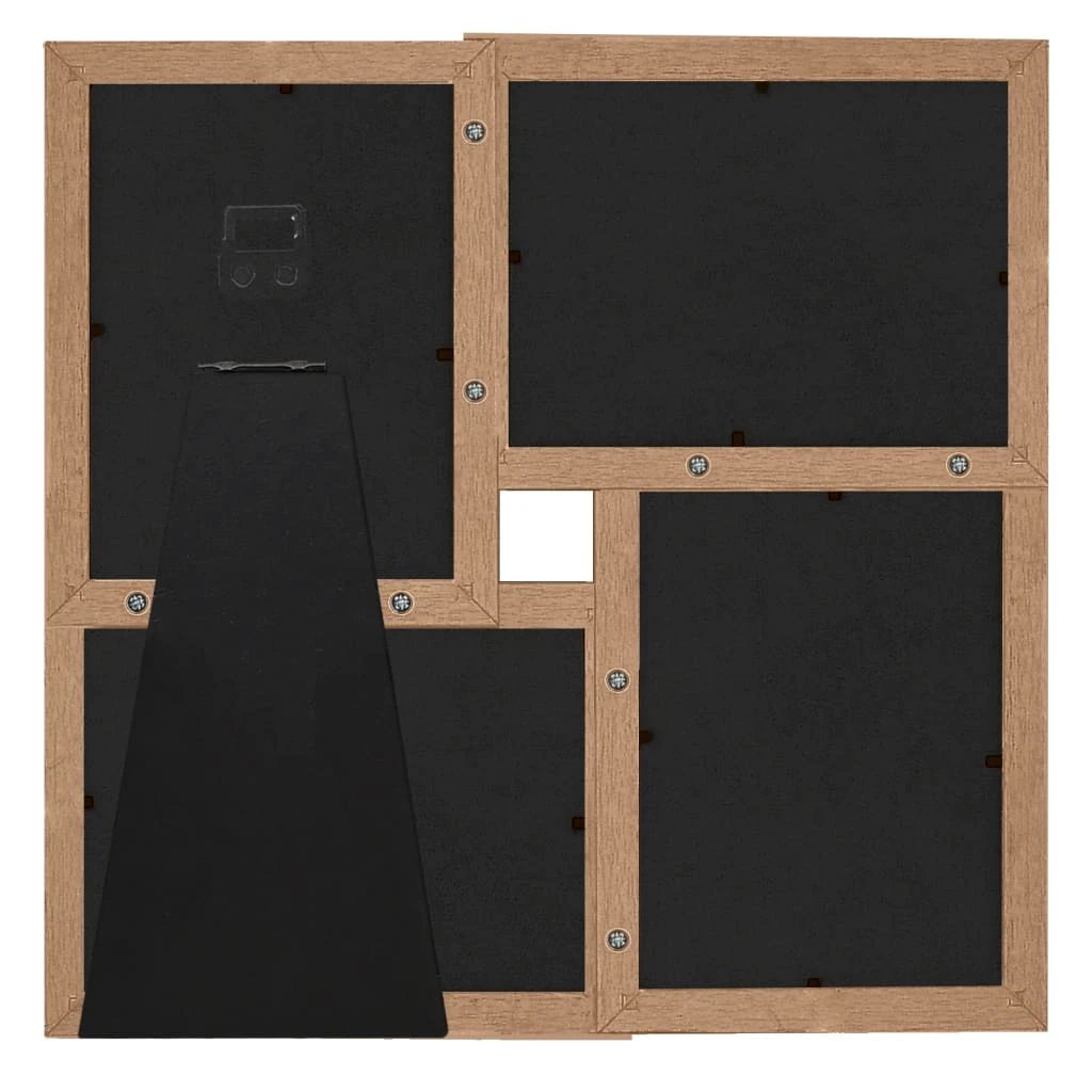 vidaXL vidaXL Collage Photo Frame for 4x(10x15 cm) Picture Light Brown MDF - Photo Frame