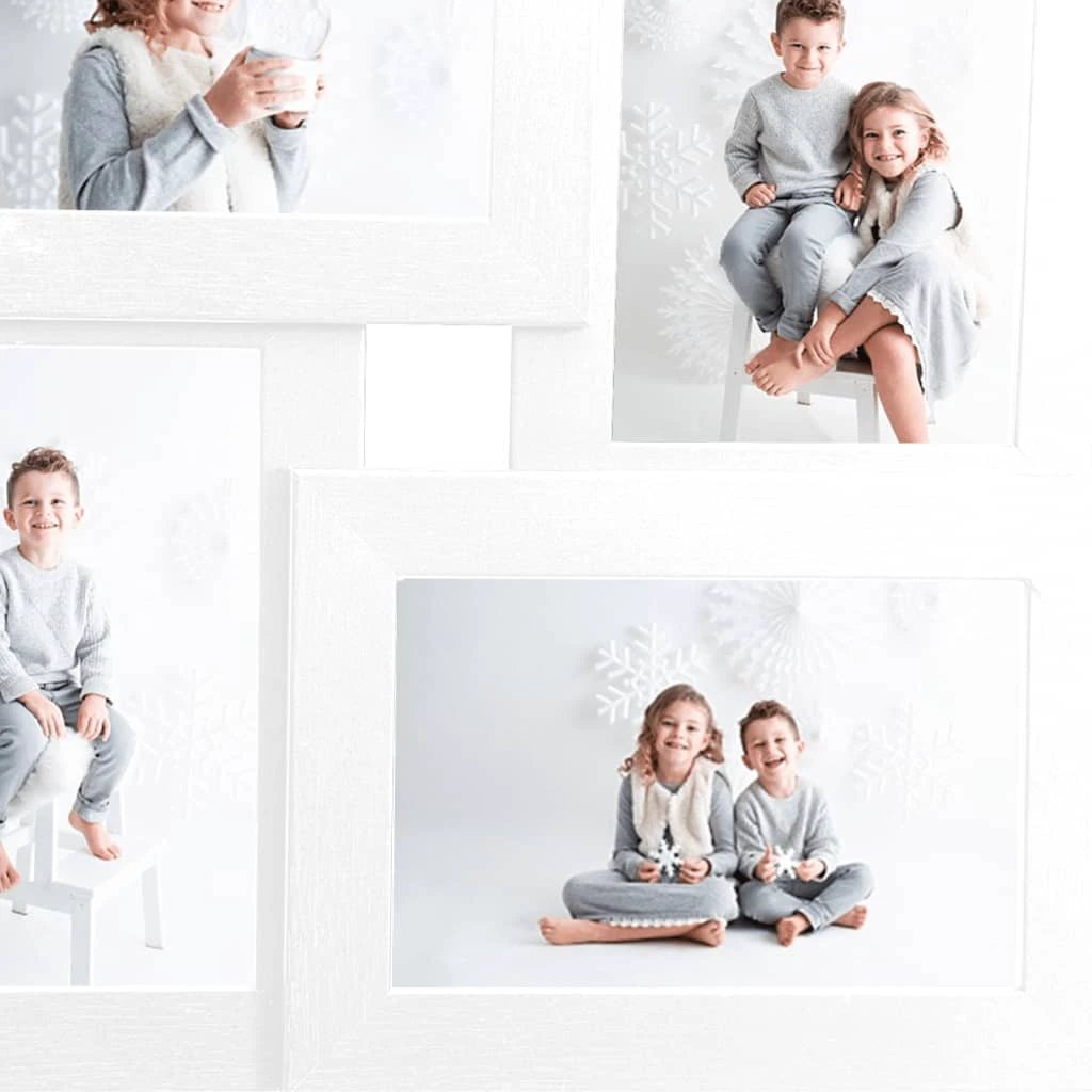 vidaXL vidaXL Collage Photo Frame for 4x(10x15 cm) Picture Light Brown MDF - Photo Frame
