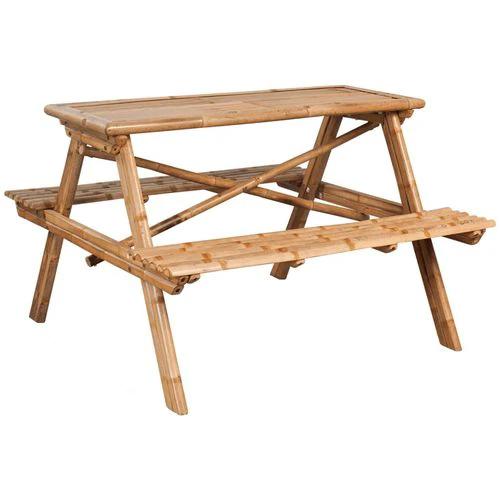 vidaXL Picnic Table 120x120x78 cm Bamboo - Picnic Tables