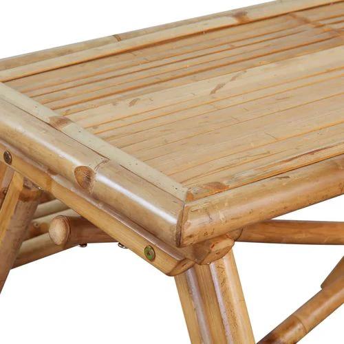 vidaXL Picnic Table 120x120x78 cm Bamboo - Picnic Tables
